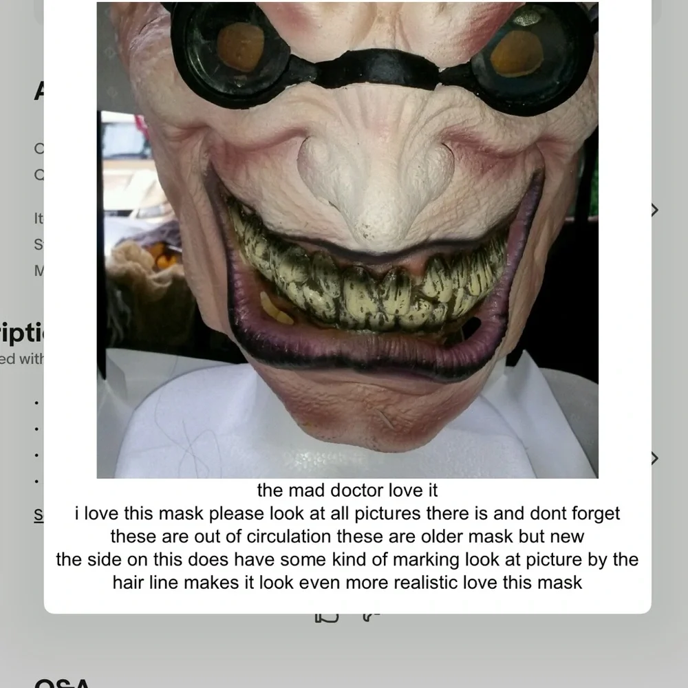 Famous people MAD SCIENTISTS mask vintage FAMOUS PEOPLE 1980’-1990’s new but old